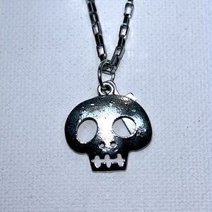 Handmade Hypoallergenic Stainless Steel Unisex Cross & Skull Necklace Pirate